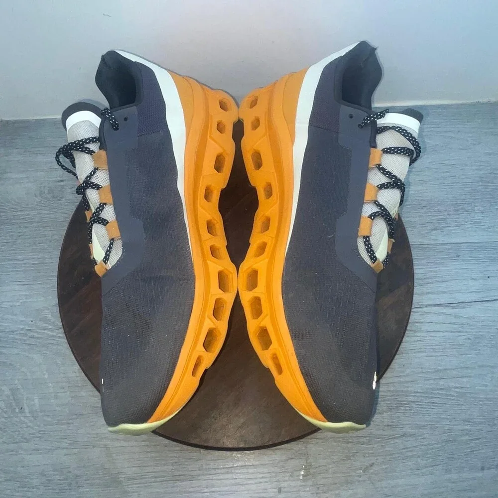 On Cloudmonster Eclipse Turmeric Orange Dark Grey 61.98656 Men's Size 14 Running